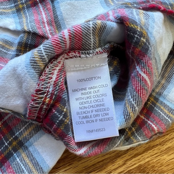Alexander Jordan Womens Shirt Red White Plaid Button-Up Long Sleeve Size S - Picture 8 of 8